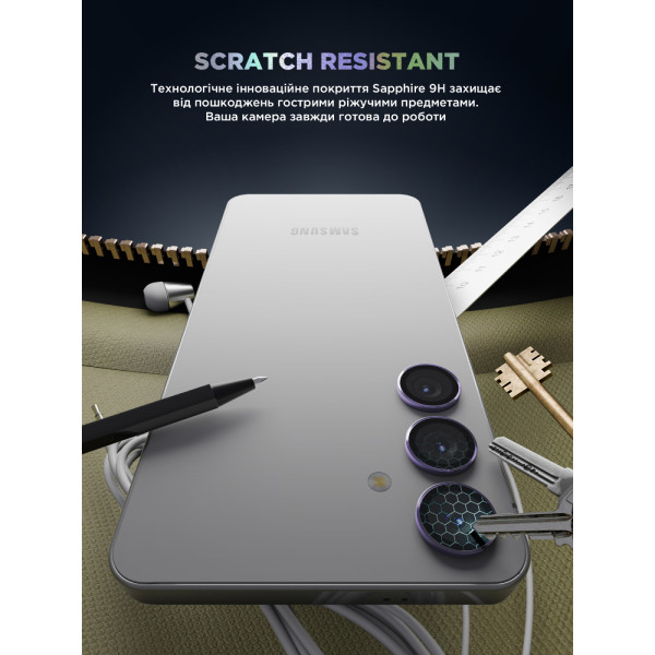 Фото - Захисне скло для смартфону Armorstandart для камери Supreme Black Icon for Samsung S24 Plus Cobalt Violet (ARM76612)