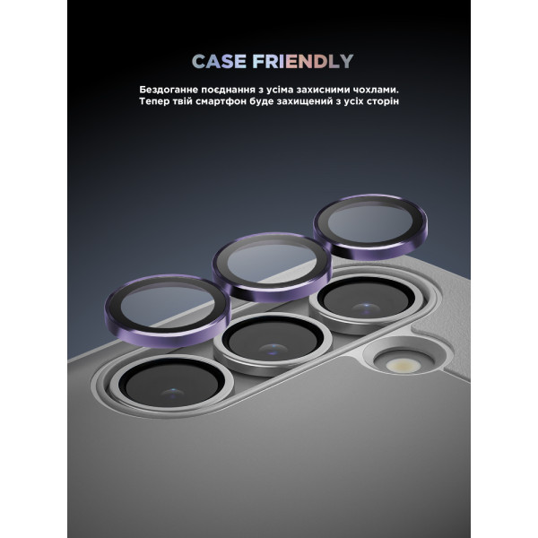Фото - Захисне скло для смартфону Armorstandart для камери Supreme Black Icon for Samsung S24 Plus Cobalt Violet (ARM76612)
