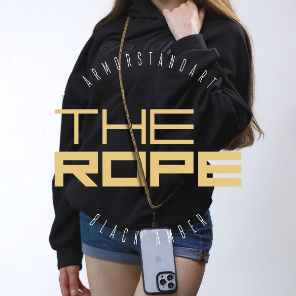 Фото - Ремінець для смартфону Armorstandart Rope Black Amber with Clear holder (ARM67204)