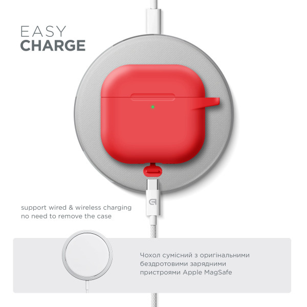 Фото - Чохол для навушників Armorstandart Hang Case for Apple AirPods 4 Red (ARM81293)