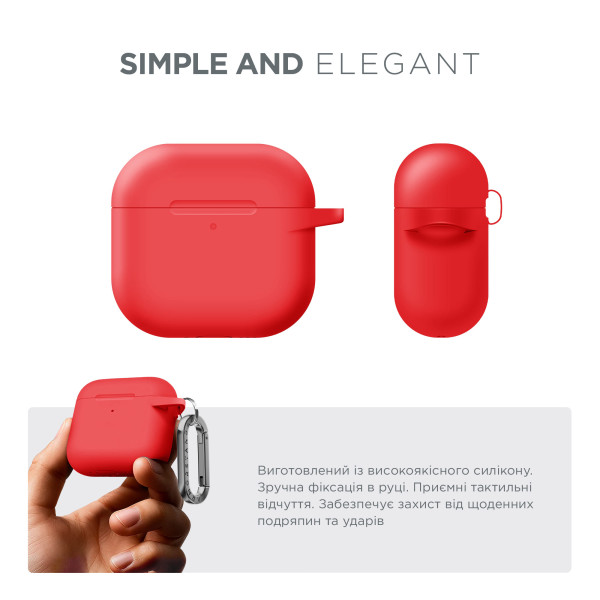 Фото - Чохол для навушників Armorstandart Hang Case for Apple AirPods 4 Red (ARM81293)