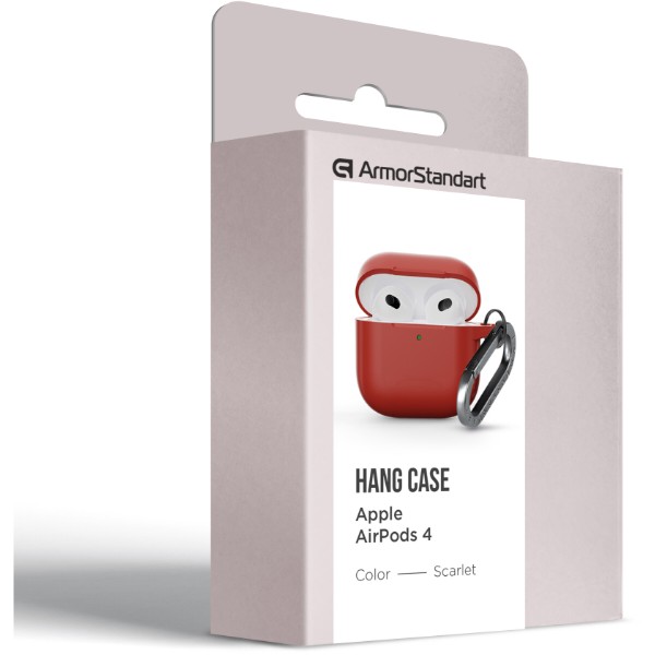 Фото - Чехол для наушников Armorstandart Hang Case for Apple AirPods 4 Scarlet (ARM81294)