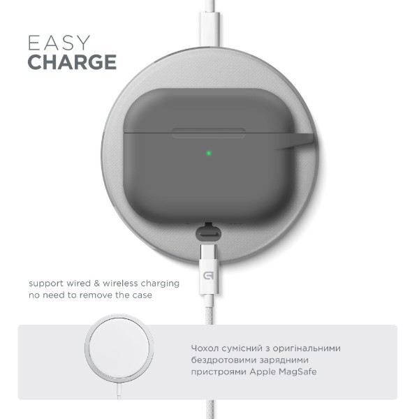 Фото - Чохол для навушників Armorstandart Hang Case for Apple AirPods Pro 2 Advanced ash (ARM68600)