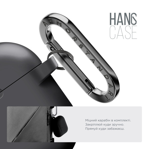 Фото - Чехол для наушников Armorstandart Hang Case for Apple AirPods Pro 2 Black (ARM68601)
