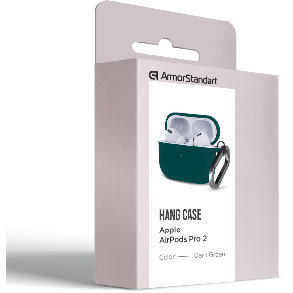 Фото - Чохол для навушників Armorstandart Hang Case for Apple AirPods Pro 2 Dark Green (ARM68591)