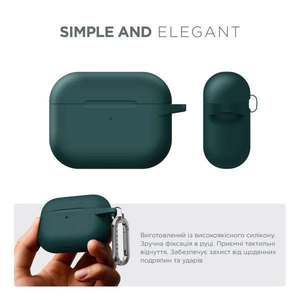 Фото - Чохол для навушників Armorstandart Hang Case for Apple AirPods Pro 2 Dark Green (ARM68591)