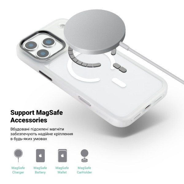 Фото - Чохол для смартфону Armorstandart Unit-C MagCase for Apple iPhone 17 Pro Max Matte Clear (ARM87914)
