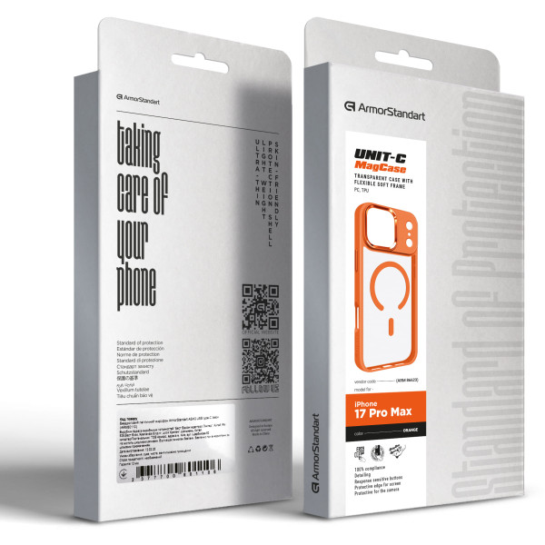 Фото - Чехол для смартфона Armorstandart Unit-C MagCase for Apple iPhone 17 Pro Max Orange (ARM86623)