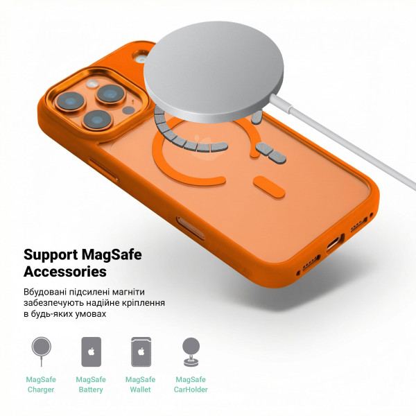 Фото - Чехол для смартфона Armorstandart Unit-C MagCase for Apple iPhone 17 Pro Max Orange (ARM86623)