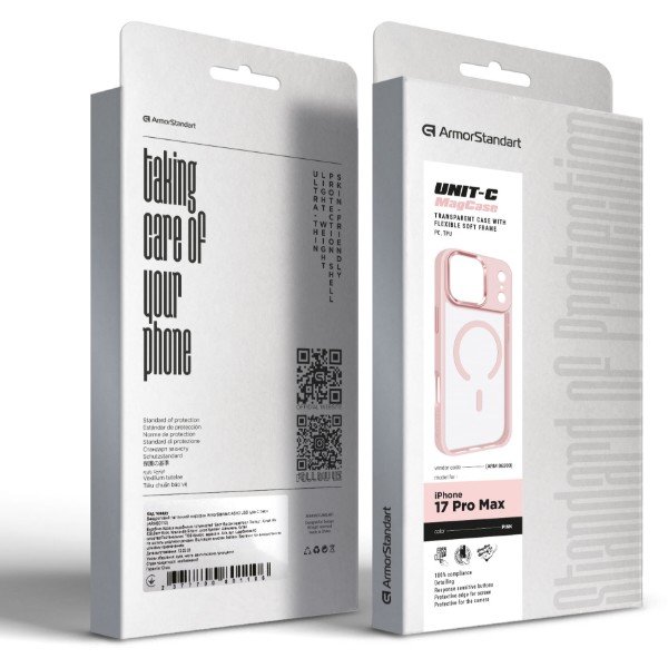Фото - Чехол для смартфона Armorstandart Unit-C MagCase for Apple iPhone 17 Pro Max Pale Pink (ARM86303)