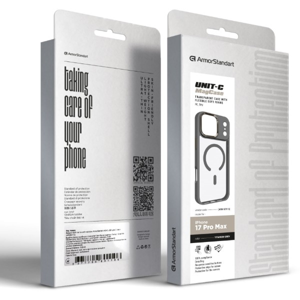 Фото - Чехол для смартфона Armorstandart Unit-C MagCase for Apple iPhone 17 Pro Max Titanium Grey (ARM87915)