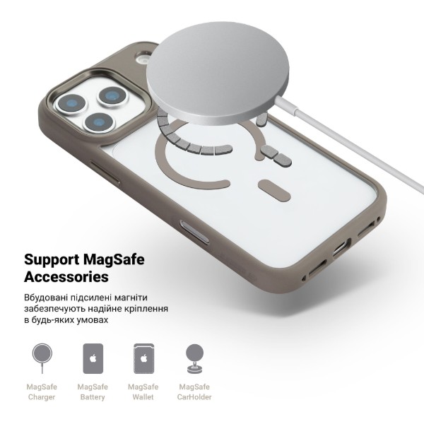 Фото - Чехол для смартфона Armorstandart Unit-C MagCase for Apple iPhone 17 Pro Max Titanium Grey (ARM87915)