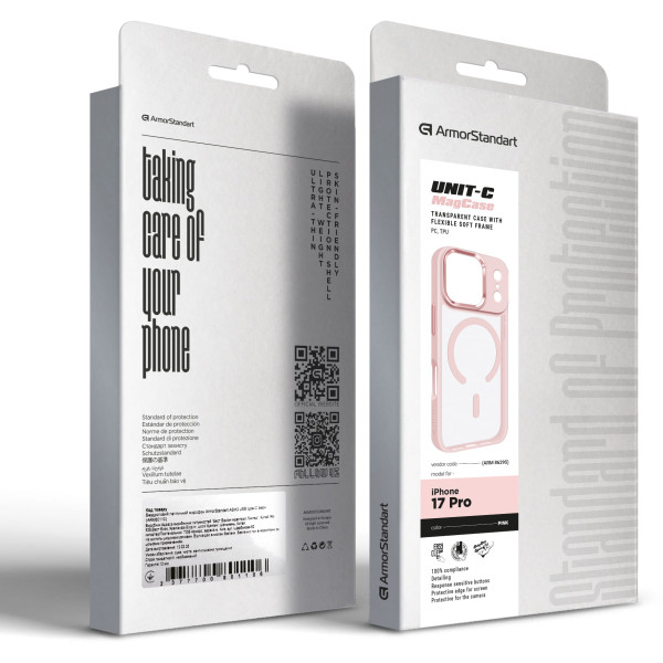 Фото - Чохол для смартфону Armorstandart Unit-C MagCase for Apple iPhone 17 Pro Pale Pink (ARM86295)