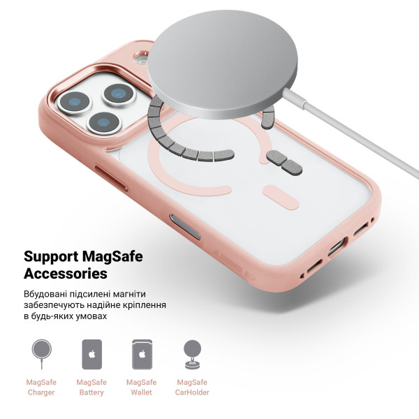 Фото - Чохол для смартфону Armorstandart Unit-C MagCase for Apple iPhone 17 Pro Pale Pink (ARM86295)