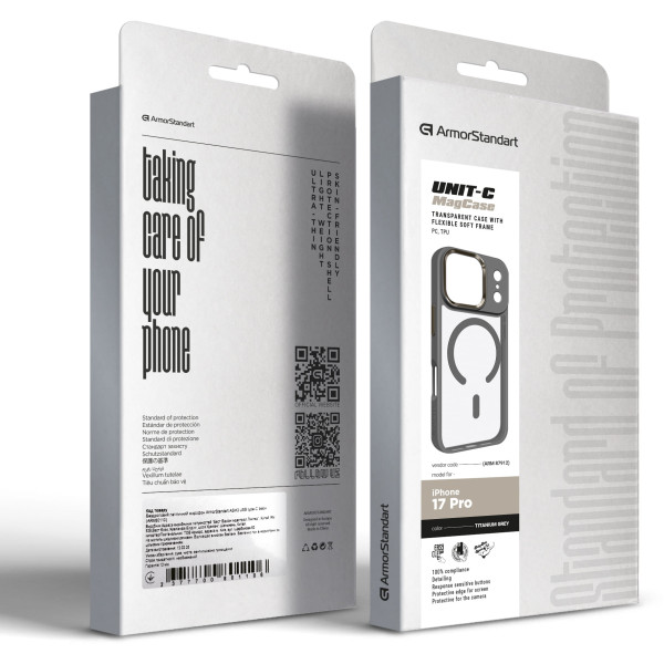 Фото - Чохол для смартфону Armorstandart Unit-C MagCase for Apple iPhone 17 Pro Titanium Grey (ARM87912)
