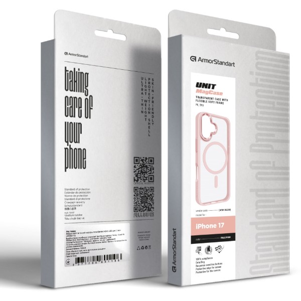 Фото - Чехол для смартфона Armorstandart Unit MagCase for Apple iPhone 17 Pale Pink (ARM86288)