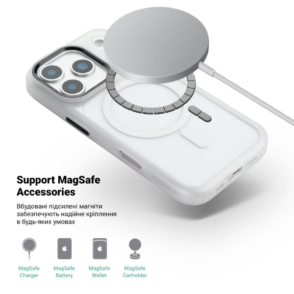 Фото - Чохол для смартфону Armorstandart Unit MagCase for Apple iPhone 17 Pro Matte Clear (ARM86291)