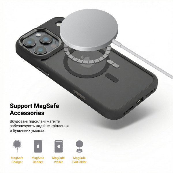 Фото - Чохол для смартфону Armorstandart Unit MagCase for Apple iPhone 17 Pro Max Black (ARM86297)