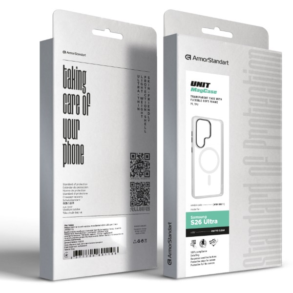 Фото - Чохол для смартфону Armorstandart Unit MagCase for Samsung S26 Ultra 5G Matte Clear (ARM88811)