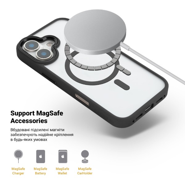 Фото - Чохол для смартфону Armorstandart Unit MagSafe for Apple iPhone 16 Black (ARM78776)