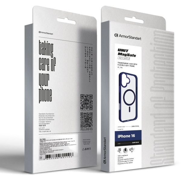 Фото - Чехол для смартфона Armorstandart Unit MagSafe for Apple iPhone 16 Dark Blue (ARM78704)