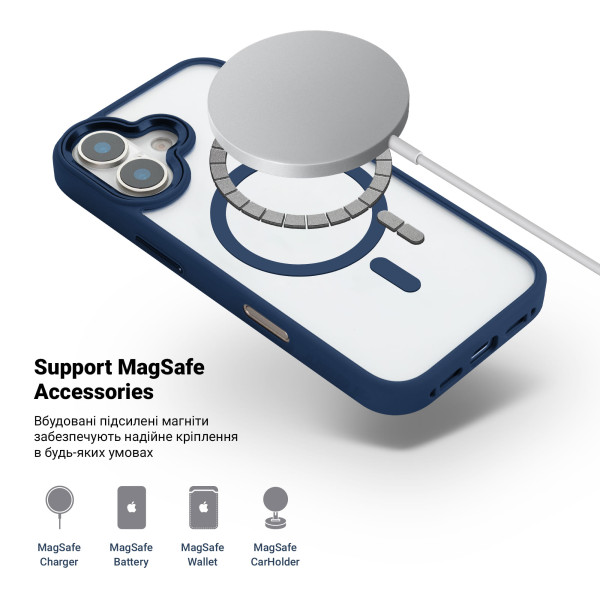Фото - Чехол для смартфона Armorstandart Unit MagSafe for Apple iPhone 16 Dark Blue (ARM78704)