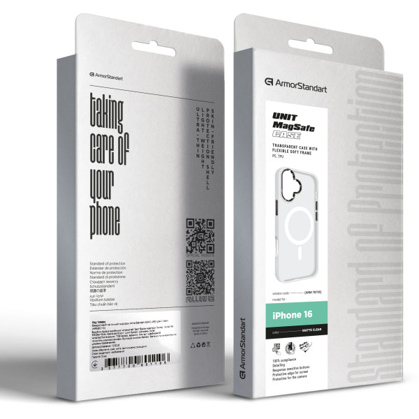 Фото - Чехол для смартфона Armorstandart Unit MagSafe for Apple iPhone 16 Matte Clear (ARM78705)
