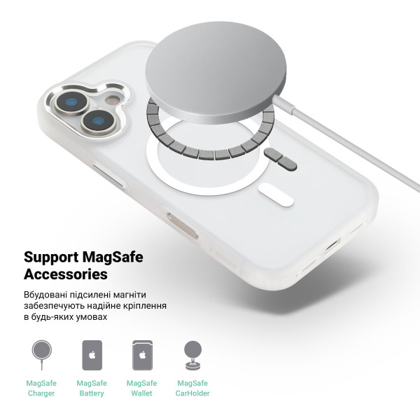 Фото - Чехол для смартфона Armorstandart Unit MagSafe for Apple iPhone 16 Matte Clear (ARM78705)