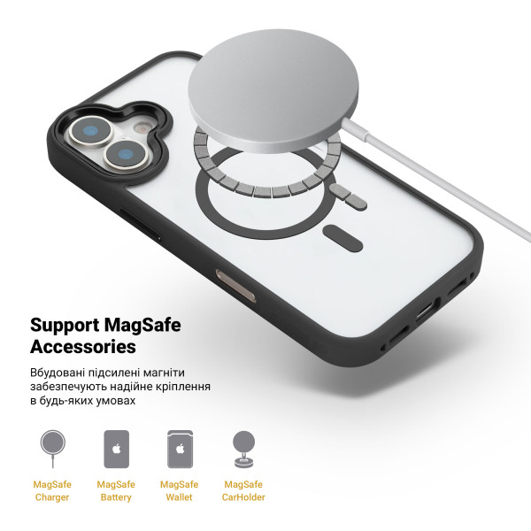 Фото - Чохол для смартфону Armorstandart Unit MagSafe for Apple iPhone 16 Plus Black (ARM78707)