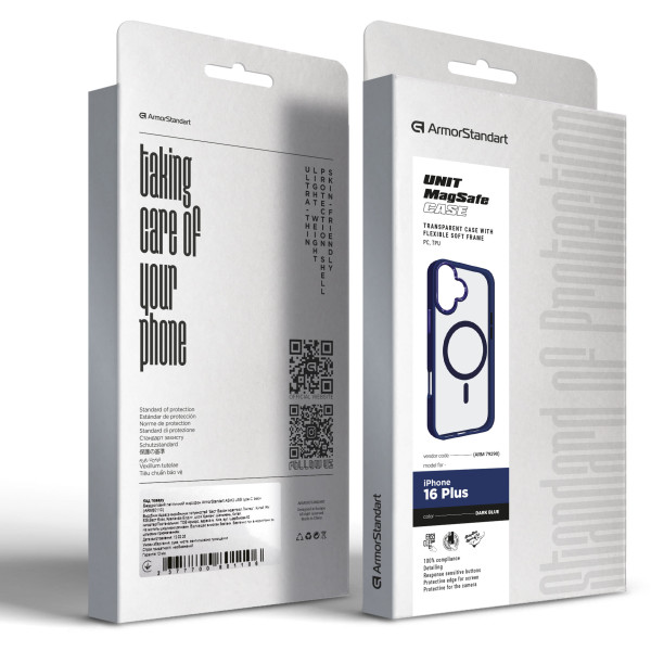 Фото - Чохол для смартфону Armorstandart Unit MagSafe for Apple iPhone 16 Plus Dark Blue (ARM79290)