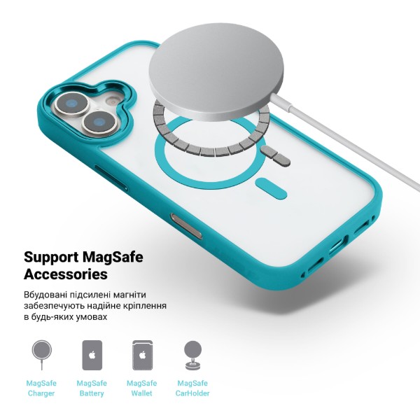 Фото - Чехол для смартфона Armorstandart Unit MagSafe for Apple iPhone 16 Plus Lake Green (ARM79292)