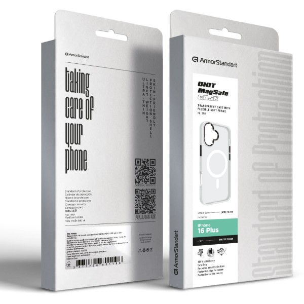 Фото - Чохол для смартфону Armorstandart Unit MagSafe for Apple iPhone 16 Plus Matte Clear (ARM78708)