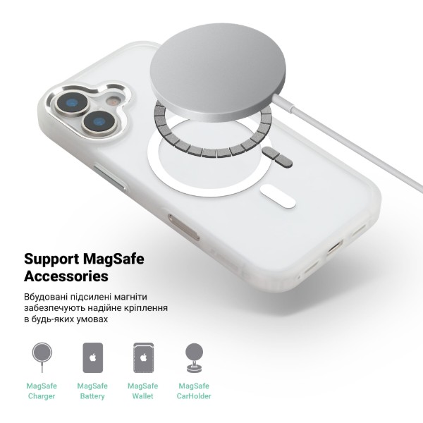 Фото - Чохол для смартфону Armorstandart Unit MagSafe for Apple iPhone 16 Plus Matte Clear (ARM78708)