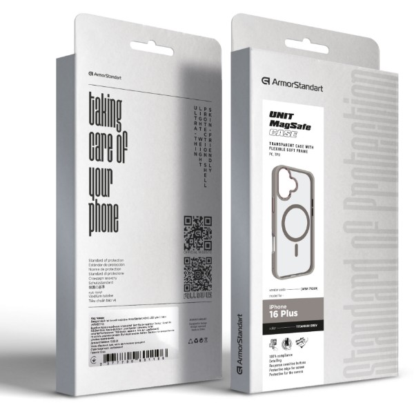 Фото - Чохол для смартфону Armorstandart Unit MagSafe for Apple iPhone 16 Plus Titanium Grey (ARM79289)