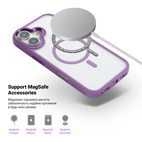 Фото - Чохол для смартфону Armorstandart Unit MagSafe for Apple iPhone 16 Plus Violet (ARM79295)