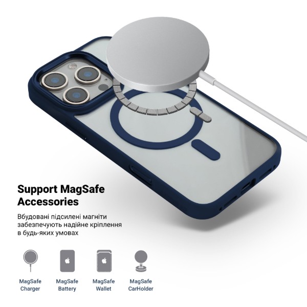 Фото - Чохол для смартфону Armorstandart Unit MagSafe for Apple iPhone 16 Pro Dark Blue (ARM78711)