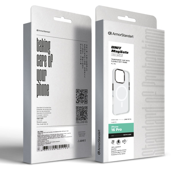 Фото - Чехол для смартфона Armorstandart Unit MagSafe for Apple iPhone 16 Pro Matte Clear (ARM78712)