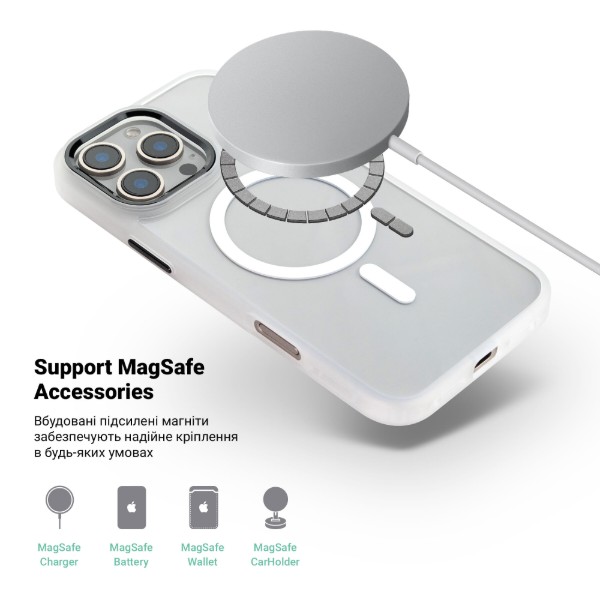 Фото - Чохол для смартфону Armorstandart Unit MagSafe for Apple iPhone 16 Pro Max Matte Clear (ARM78716)