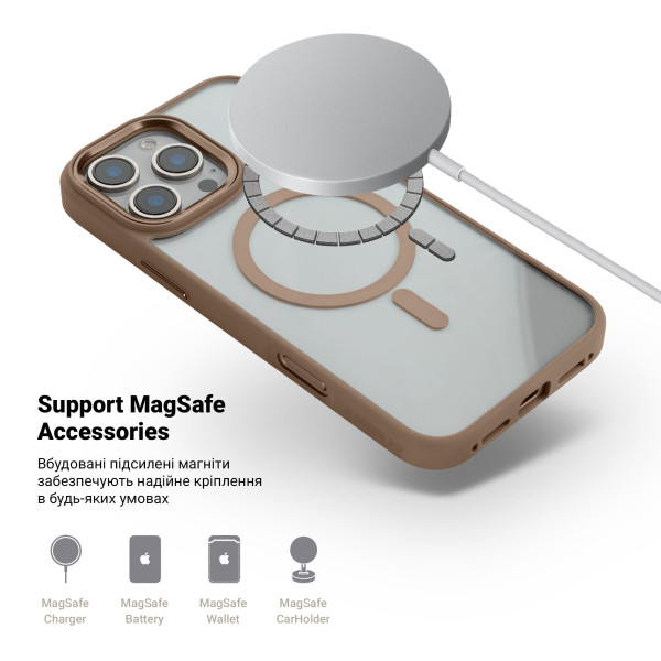 Фото - Уценка - Чехол для смартфона Armorstandart Unit MagSafe for Apple iPhone 16 Pro Max Titanium Desert (ARM81331)