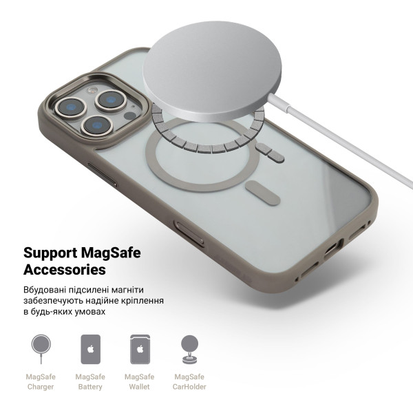 Фото - Чехол для смартфона Armorstandart Unit MagSafe for Apple iPhone 16 Pro Max Titanium Grey (ARM78714)