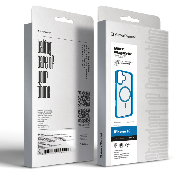 Фото - Чохол для смартфону Armorstandart Unit MagSafe for Apple iPhone 16 Sky Blue (ARM78726)