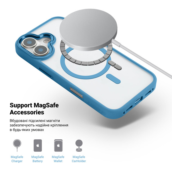 Фото - Чохол для смартфону Armorstandart Unit MagSafe for Apple iPhone 16 Sky Blue (ARM78726)
