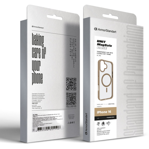 Фото - Чохол для смартфону Armorstandart Unit MagSafe for Apple iPhone 16 Titanium Gold (ARM78706)