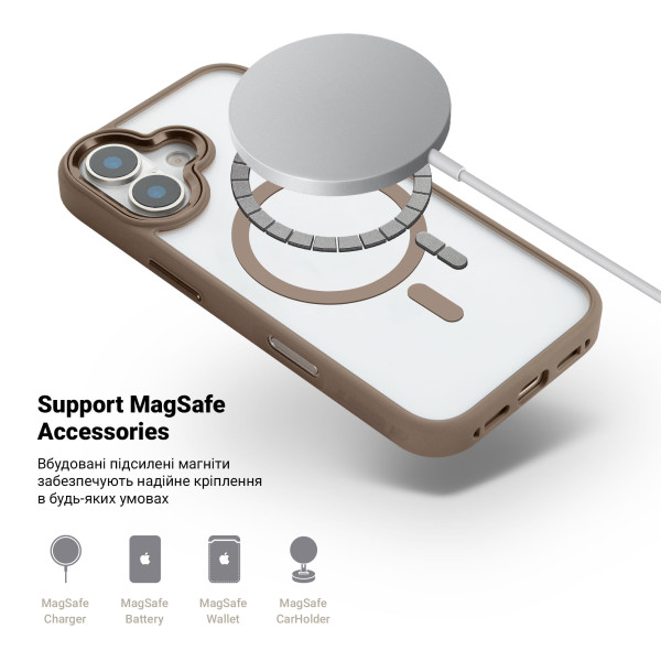 Фото - Чохол для смартфону Armorstandart Unit MagSafe for Apple iPhone 16 Titanium Gold (ARM78706)