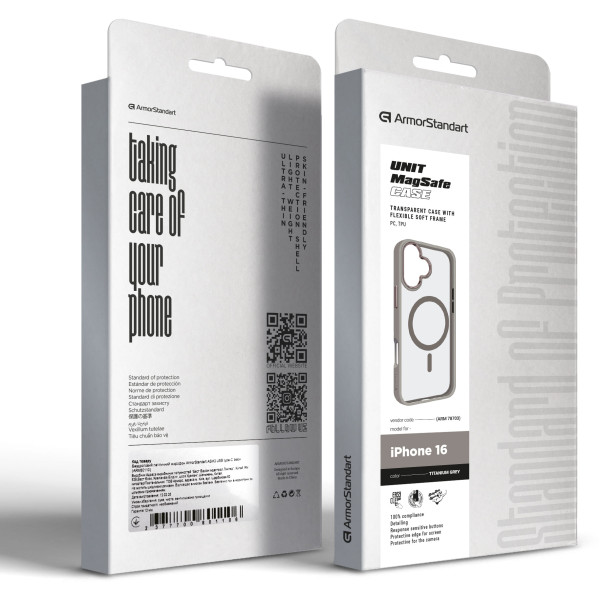 Фото - Чохол для смартфону Armorstandart Unit MagSafe for Apple iPhone 16 Titanium Grey (ARM78703)