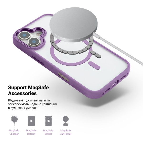 Фото - Чехол для смартфона Armorstandart Unit MagSafe for Apple iPhone 16 Violet (ARM78725)