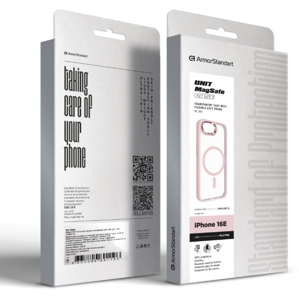 Фото - Чохол для смартфону Armorstandart Unit MagSafe for Apple iPhone 17e / 16e Pale Pink (ARM83875)