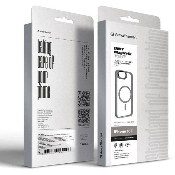 Фото - Чехол для смартфона Armorstand Unit MagSafe for Apple iPhone 17e / 16e Titanium Grey (ARM83876)