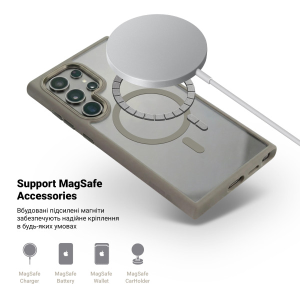 Фото - Чохол для смартфону Armorstandart Unit MagSafe for Samsung S24 Ultra Titanium Grey (ARM74870)