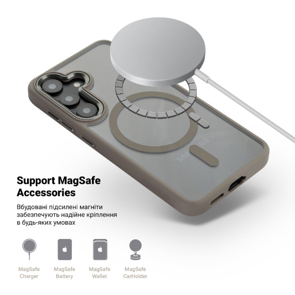 Фото - Чехол для смартфона Armorstandart Unit MagSafe for Samsung S25 Titanium Grey (ARM82262)